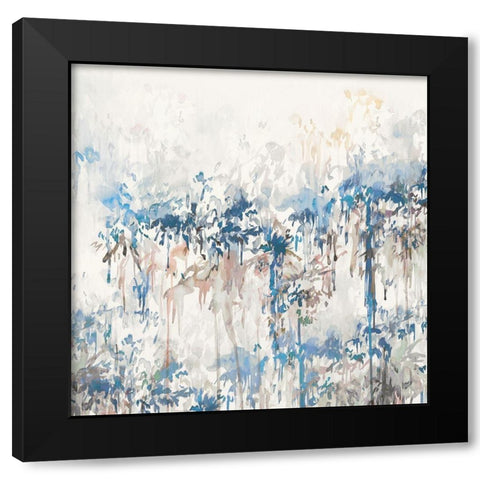 Ivy Blue Garden Black Modern Wood Framed Art Print with Double Matting by Isabelle Z