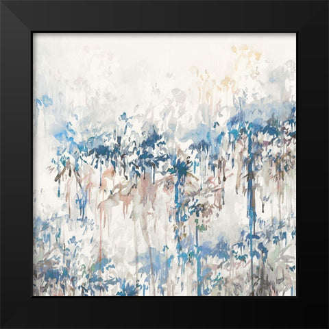 Ivy Blue Garden Black Modern Wood Framed Art Print by Isabelle Z