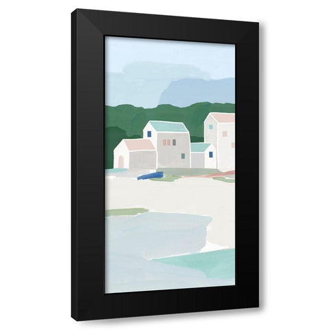 Little Town II Black Modern Wood Framed Art Print by Isabelle Z