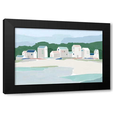 Little Town III Black Modern Wood Framed Art Print by Isabelle Z
