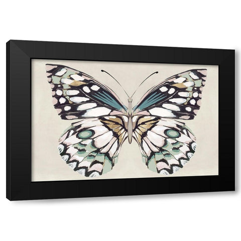 Butterflys Kiss I  Black Modern Wood Framed Art Print by Isabelle Z