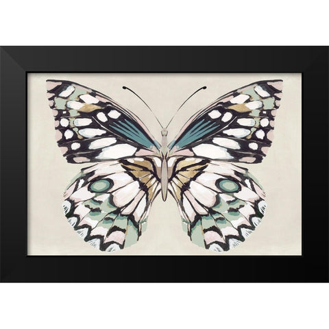 Butterflys Kiss I  Black Modern Wood Framed Art Print by Isabelle Z