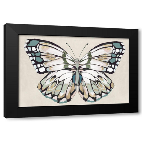 Butterflys Kiss II Black Modern Wood Framed Art Print with Double Matting by Isabelle Z