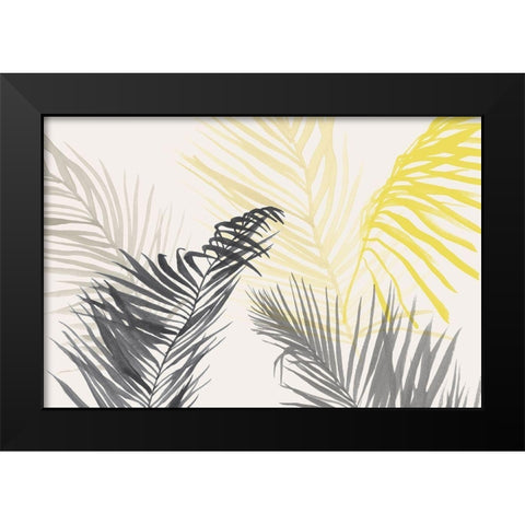 Summer Swaying Palms  Black Modern Wood Framed Art Print by Isabelle Z