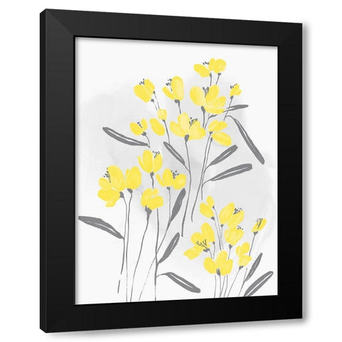 Wallflower I Black Modern Wood Framed Art Print by Isabelle Z
