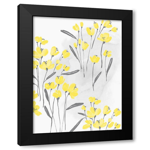 Wallflower II  Black Modern Wood Framed Art Print by Isabelle Z