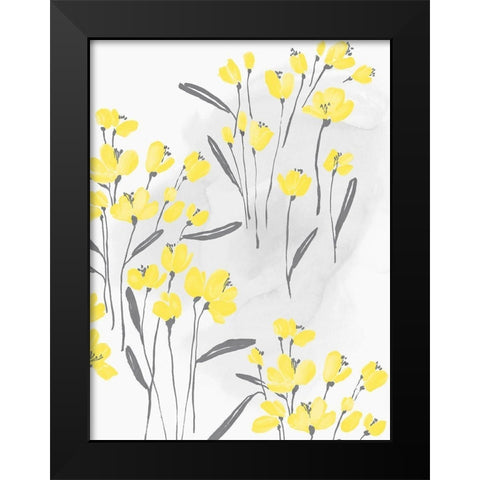 Wallflower II  Black Modern Wood Framed Art Print by Isabelle Z