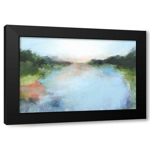 Emerald Lake I  Black Modern Wood Framed Art Print by Isabelle Z
