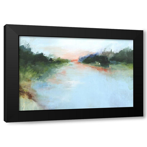 Emerald Lake II Black Modern Wood Framed Art Print with Double Matting by Isabelle Z