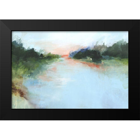 Emerald Lake II Black Modern Wood Framed Art Print by Isabelle Z