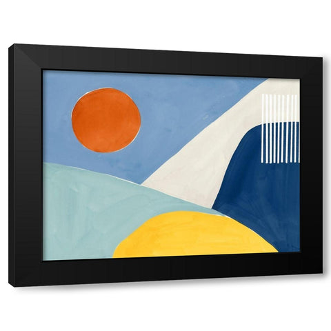 Harmony Earthy I  Black Modern Wood Framed Art Print by Isabelle Z