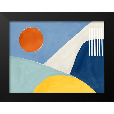 Harmony Earthy I  Black Modern Wood Framed Art Print by Isabelle Z