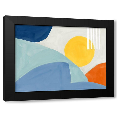 Harmony Earthy II Black Modern Wood Framed Art Print with Double Matting by Isabelle Z