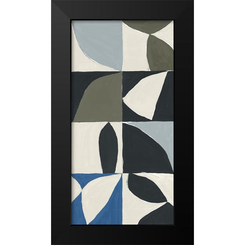 Mayan Pattern I Black Modern Wood Framed Art Print by Isabelle Z