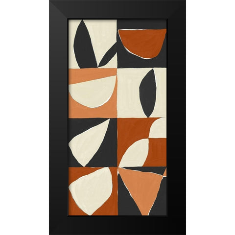 Mayan Pattern II Black Modern Wood Framed Art Print by Isabelle Z
