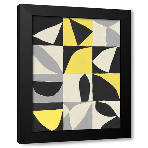 Yellow Mayan I  Black Modern Wood Framed Art Print by Isabelle Z