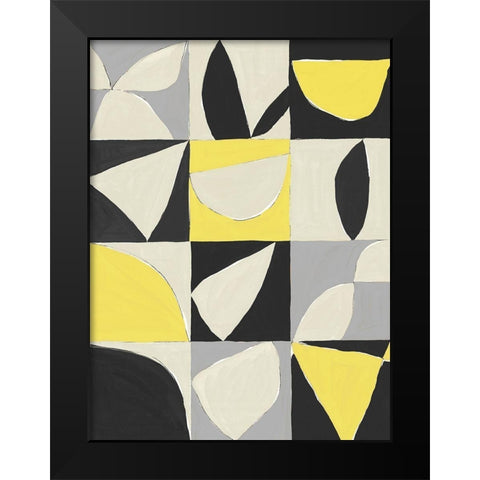 Yellow Mayan II Black Modern Wood Framed Art Print by Isabelle Z