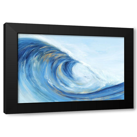 Wave Curl I  Black Modern Wood Framed Art Print with Double Matting by Isabelle Z