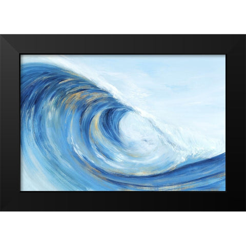 Wave Curl I  Black Modern Wood Framed Art Print by Isabelle Z