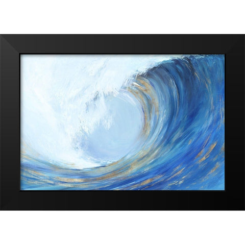 Wave Curl II  Black Modern Wood Framed Art Print by Isabelle Z