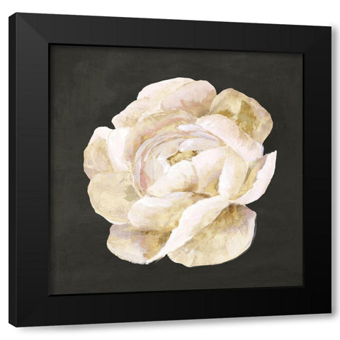 White Blooming Flower II Black Modern Wood Framed Art Print by Isabelle Z