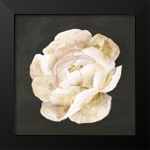 White Blooming Flower II Black Modern Wood Framed Art Print by Isabelle Z