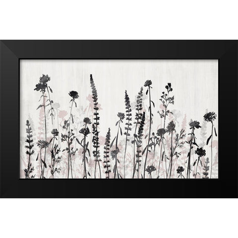 Wildflower Garden  Black Modern Wood Framed Art Print by Isabelle Z