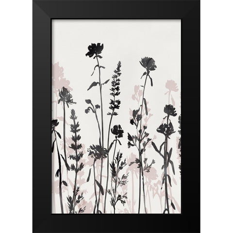 Wildflower Blooming Garden II Black Modern Wood Framed Art Print by Isabelle Z