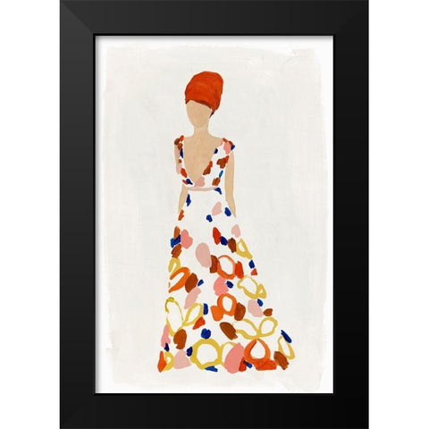 Floral Fashion III Black Modern Wood Framed Art Print by Isabelle Z