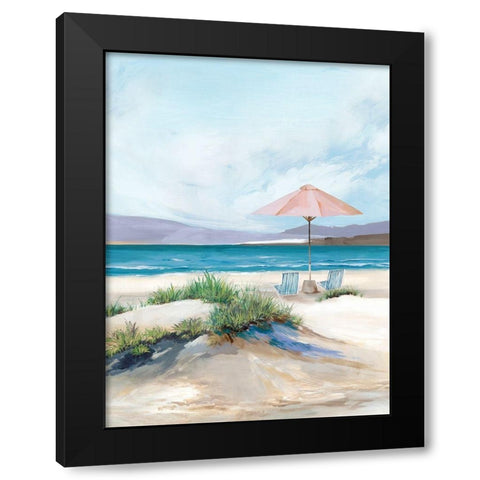 Summer Beach Days Black Modern Wood Framed Art Print by Isabelle Z
