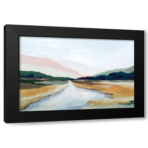 Hope Creek Black Modern Wood Framed Art Print by Isabelle Z