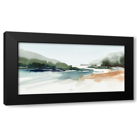 Harmonious Lake Black Modern Wood Framed Art Print by Isabelle Z