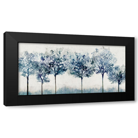 Indigo Forest Light Black Modern Wood Framed Art Print with Double Matting by Isabelle Z