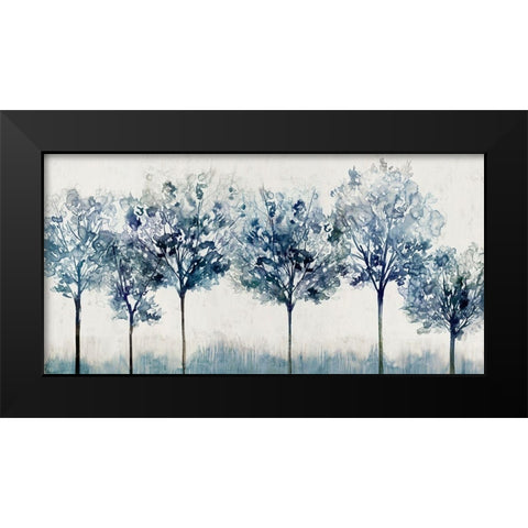Indigo Forest Light Black Modern Wood Framed Art Print by Isabelle Z