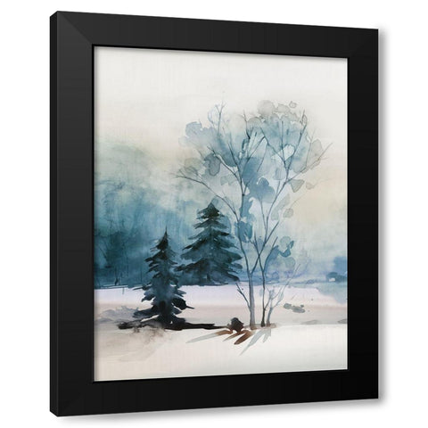 Dusty Blue II Black Modern Wood Framed Art Print by Isabelle Z