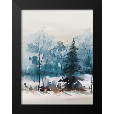 Dusty Blue III Black Modern Wood Framed Art Print by Isabelle Z