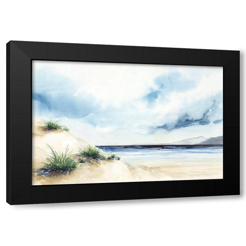 Sandy Beach I Black Modern Wood Framed Art Print with Double Matting by Isabelle Z