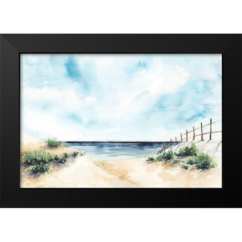 Sandy Beach II Black Modern Wood Framed Art Print by Isabelle Z