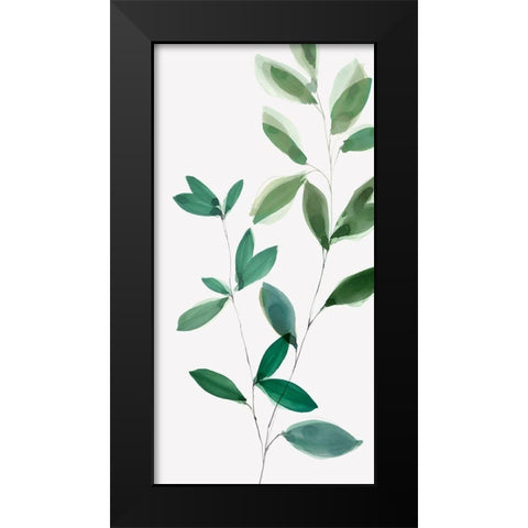Growing Green II Black Modern Wood Framed Art Print by Isabelle Z