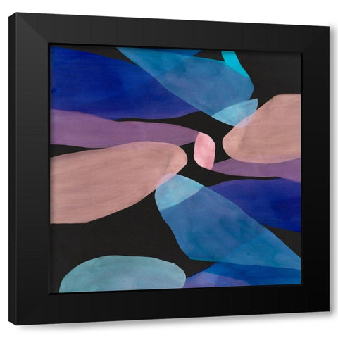 Overlays I Black Modern Wood Framed Art Print with Double Matting by Isabelle Z