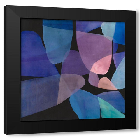 Overlays II Black Modern Wood Framed Art Print with Double Matting by Isabelle Z