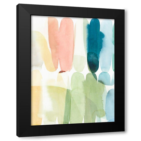 Rounded Overlay I Black Modern Wood Framed Art Print with Double Matting by Isabelle Z