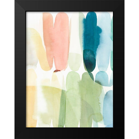 Rounded Overlay I Black Modern Wood Framed Art Print by Isabelle Z