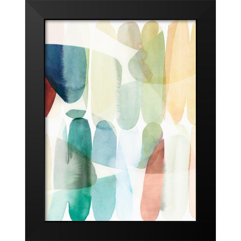 Rounded Overlay II Black Modern Wood Framed Art Print by Isabelle Z