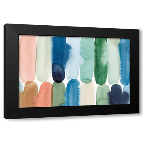 Rounded Together II Black Modern Wood Framed Art Print by Isabelle Z