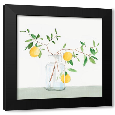 Sweet Lemonade Black Modern Wood Framed Art Print with Double Matting by Isabelle Z
