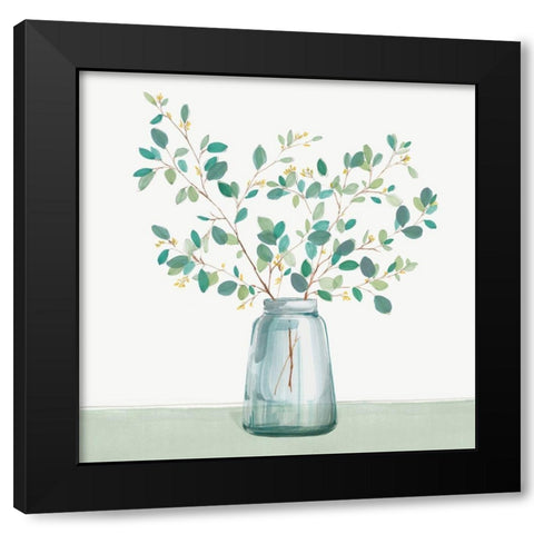 Glass Vase  Black Modern Wood Framed Art Print with Double Matting by Isabelle Z