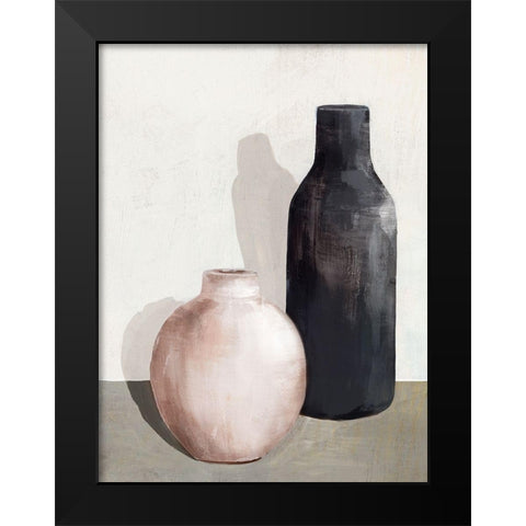 Vases I Black Modern Wood Framed Art Print by Isabelle Z