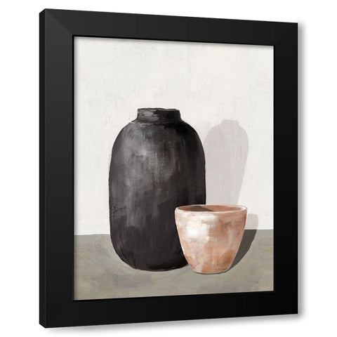 Vases II Black Modern Wood Framed Art Print by Isabelle Z