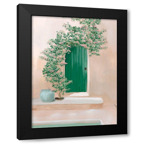 Flowers to Welcome you Home I Black Modern Wood Framed Art Print with Double Matting by Isabelle Z